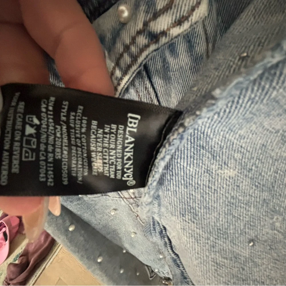 Pearl Studded Denim Jacket - Picture 4 of 5